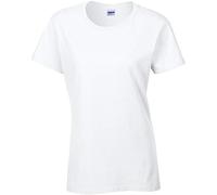 (M, White) Gildan Ladies/Womens Heavy Cotton Missy Fit Short Sleeve T-Shirt