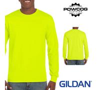 Gildan Long Sleeve T-Shirt Ultra Cotton Heavyweight Classic Fit Casual Work Tee