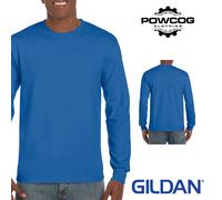 Gildan Long Sleeve T-Shirt Ultra Cotton Heavyweight Classic Fit Casual Work Tee