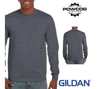 Gildan Long Sleeve T-Shirt Ultra Cotton Heavyweight Classic Fit Casual Work Tee