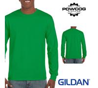 Gildan Long Sleeve T-Shirt Ultra Cotton Heavyweight Classic Fit Casual Work Tee