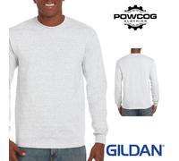 Gildan Long Sleeve T-Shirt Ultra Cotton Heavyweight Classic Fit Casual Work Tee