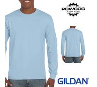 Gildan Long Sleeve T-Shirt Ultra Cotton Heavyweight Classic Fit Casual Work Tee