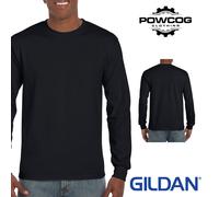 Gildan Long Sleeve T-Shirt Ultra Cotton Heavyweight Classic Fit Casual Work Tee