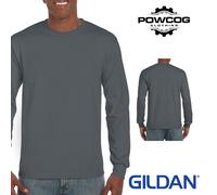 Gildan Long Sleeve T-Shirt Ultra Cotton Heavyweight Classic Fit Casual Work Tee