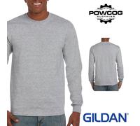 Gildan Long Sleeve T-Shirt Ultra Cotton Heavyweight Classic Fit Casual Work Tee
