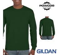 Gildan Long Sleeve T-Shirt Ultra Cotton Heavyweight Classic Fit Casual Work Tee