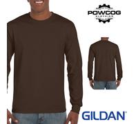 Gildan Long Sleeve T-Shirt Ultra Cotton Heavyweight Classic Fit Casual Work Tee