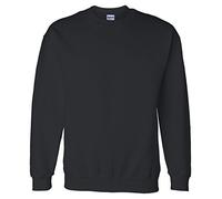 GILDAN Men's 50/50 Adult Crewneck Sweatshirt, Black, L UK