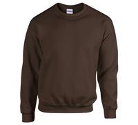GILDAN Men's 50/50 Adult Crewneck Sweatshirt, Brown (Dark Chocolate), L UK