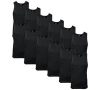 Gildan Men's A-Shirt Tanks, Multipack, Style G1104, Black (12-Pack), XL