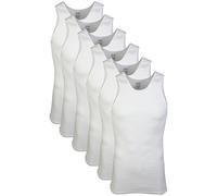 Gildan Men's A-Shirts 6 Pack, White, Small