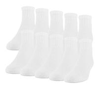 Gildan Men's Active Cotton Ankle Socks, 10-Pairs, White