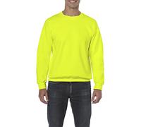 Gildan Men's Adult Crew Neck 18000 Sweatshirt, Yellow (Safety Green), Small