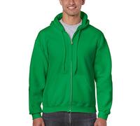 Gildan Men's Adult Full Zip Hooded 18600 Hoodie, Irish Green, Medium