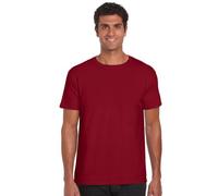 Gildan Men's Adult Softstyle Crew Neck 64000 Regular Fit Short Sleeve T-Shirt, Cardinal Red, Small