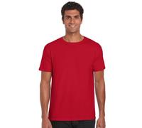 Gildan Men's Adult Softstyle Crew Neck 64000 T-Shirt, Red, Medium