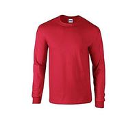 Gildan Men's Adult Ultra Cotton Crew Neck 2000 Regular Fit Short Sleeve T-Shirt, Red, Medium