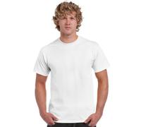 Gildan Men's Adult Ultra Cotton Crew Neck 2000 T-Shirt, White, Large