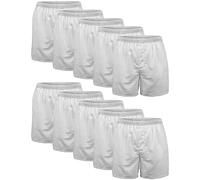 Gildan Men's Woven Boxers, Multipack Shorts, White (10-Pack), XL (Pack of 10)