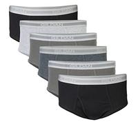 Gildan Men's Brief Underwear Multipack, Grey/Black (6 Pack), Large (Pack of 6)