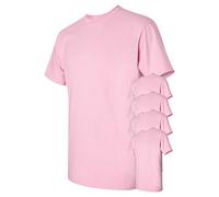 Gildan Men's Classic Heavy Cotton T-Shirt, Light Pink, M (Pack of 5)