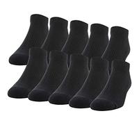 Gildan mens Cotton Low Cut Socks, Black, Shoe Size 6-12 US
