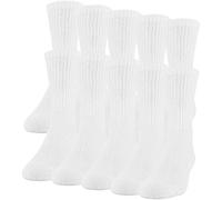 Gildan Mens Cotton Socks, 10 Pair Crew, White, 6-12 UK