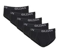 Gildan Men's Cotton Stretch Brief, Black Soot, XL (Pack of 5)