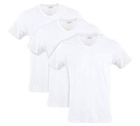 Gildan Men's Cotton Stretch T-Shirts, Multipack Underwear, Artic White (V-Neck 3-Pack), S (Pack of 3)