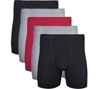 Gildan Men's Covered Waistband Boxer Briefs, Multipack Boxer Briefs (pack of 10