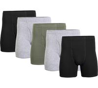 Gildan Men's Covered Waistband Boxer Briefs, Multipack (Pack of 10)