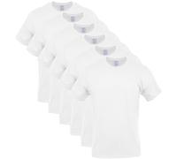 Gildan Men's Crew T-Shirts Multipack Style G1100 Undershirt, White (Pack of 6), XL
