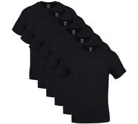 Gildan Men's Crew T-Shirts, Multipack, Style G1100 Underwear, Black (6-Pack), S (Pack of 6)
