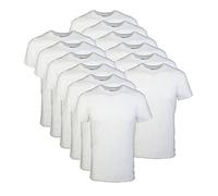 GILDAN Men's Crew T-shirts, Multipack Underwear, White (12-pack), L UK