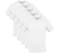 Gildan Men's Crew T-Shirts Undershirt, White (6-Pack), S (Pack of 6)