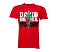 Gildan Men's David De Gea Man United Goalkeeper T-Shirt (Red) in Red | Size: Medium Gildan Red M