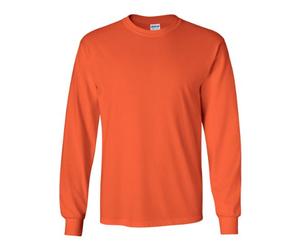Gildan Men's Double Needle Bottom Hem Rib Knit T-Shirt, Orange, Large