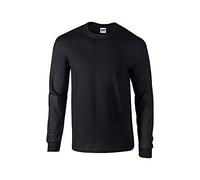 Gildan Men's Double Needle Rib Knit T-Shirt - Black -