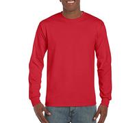 Gildan Men's Double Needle Rib Knit T-Shirt - Red -