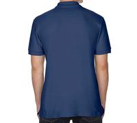 (M, Navy) Gildan Mens Double Piqué Polo Shirt