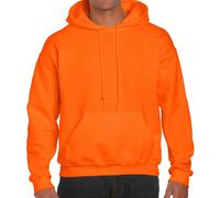 (M, Safety Orange) Gildan Mens DryBlend Hoodie
