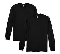 Gildan Men's DryBlend Long Sleeve T-Shirt, Style G8400, 2-Pack, Black, Large (Pack of 2)