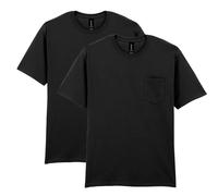 Gildan Men's DryBlend Workwear T-Shirts with Pocket, 2-Pack, Black, XXL (Pack of 2)