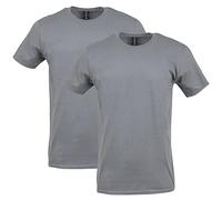 Gildan Men's Fitted Cotton T-Shirt, 2-Pack, Charcoal, XXXL