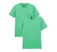 Gildan Men's Fitted Cotton T-Shirt, 2-Pack, Heather Irish Green, S