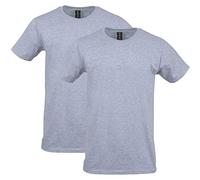 Gildan Men's Fitted Cotton T-Shirt, 2-Pack, Rose Sport Grey, Medium