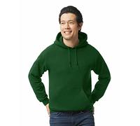 Gildan Men's Fleece Hooded Sweatshirt, Style G18500 Hooded Sweatshirt, Forest Green, S