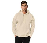 Gildan Men's Fleece Hooded Sweatshirt, Style G18500 Hoodie, Opaque, Off- White, L