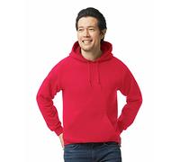 Gildan Men's Heavy Blend Fleece Hooded Sweatshirt, Red, S